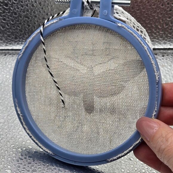 "5/$25" Small Blue Embroidery Hoop Alchemy Red Butterfly Moth Gallery Wall Art - Picture 4 of 5